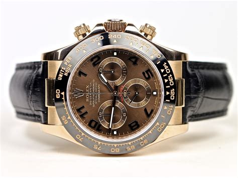 gold rolex daytona with leather strap|rolex daytona leather strap price.